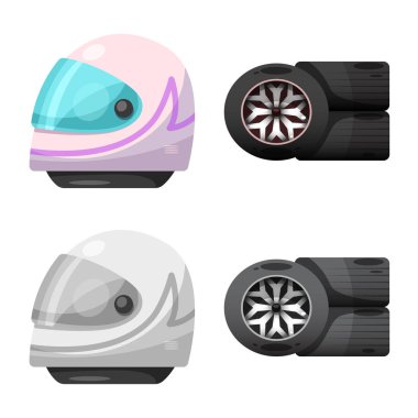 Araba ve ralli simgesi yalıtılmış nesne. Araba ve yarış vektör simgesini hissenin topluluğu.