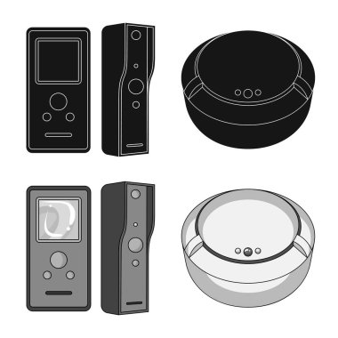 Cctv ve kamera logo vektör Illustration. Cctv ve sistem hisse senedi simgesi için web topluluğu.