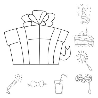 Parti ve Doğum günü sembolü yalıtılmış nesne. Hisse senedi için kutlama ve parti vektör simge topluluğu.