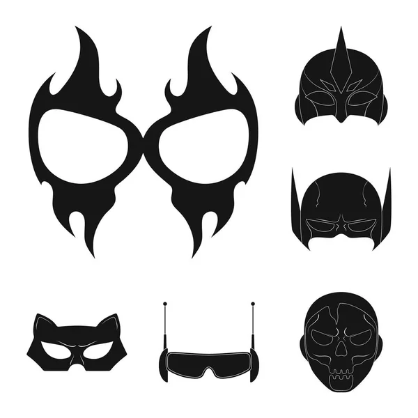 Векторний дизайн іконки героя і маски. Колекція героя і супергеройського запасу Векторні ілюстрації . — стоковий вектор