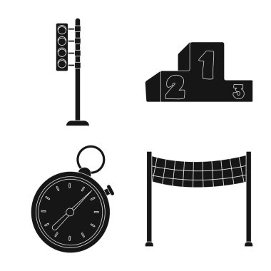 Bir araba ve ralli işaret tasarım vektör. Araba ve yarış hisse senedi vektör çizim topluluğu.