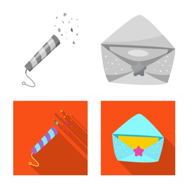 Parti ve Doğum günü logo vektör tasarımı. Parti ve kutlama hisse senedi simgesi için web topluluğu.