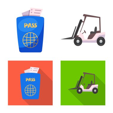 Havaalanı ve uçak simge vektör tasarımı. Havaalanı ve uçak hisse senedi vektör çizim topluluğu.