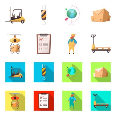 Mal ve kargo logo vektör Illustration. Ürünler ve ambar stok vektör çizim koleksiyonu.