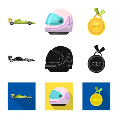 Araba ve ralli simge vektör Illustration. Araba ve yarış hisse senedi simgesi için web topluluğu.