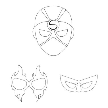 Kahraman ve maske logo vektör tasarımı. Kahraman topluluğu ve hisse senedi için süper kahraman vektör simgesi.