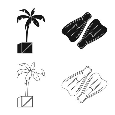 Havuzu ve yüzme simge vektör Illustration. Hisse senedi için havuz ve etkinlik vektör simge topluluğu.