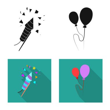 Parti ve Doğum işareti vektör tasarımı. Parti ve kutlama hisse senedi simgesi için web topluluğu.