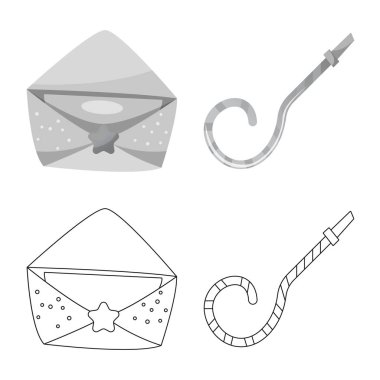 Parti ve Doğum işareti vektör tasarımı. Hisse senedi için kutlama ve parti vektör simge topluluğu.