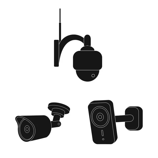 Vector Design Cctv Camera Icon Collection Cctv System Stock Vector — Stock Vector