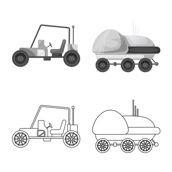 Isolierte Objekt des Mars und Weltraum-Symbol. Sammlung von Mars und Planetensymbol für das Web. — Stockvektor