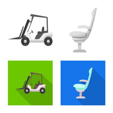 Havaalanı ve uçak logo yalıtılmış nesne. Hisse senedi için Havaalanı ve uçak vektör simge topluluğu.