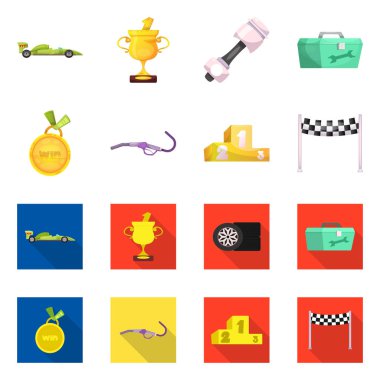 Araba ve ralli logo vektör Illustration. Araba ve yarış hisse senedi simgesi için web topluluğu.