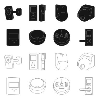 Cctv ve kamera simgesinin vektör tasarımı. Cctv ve sistem hisse senedi simgesi için web topluluğu.