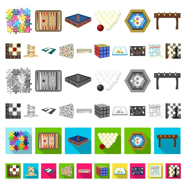 Juego de mesa iconos de dibujos animados en la colección de conjuntos para el diseño. Juego y entretenimiento vector símbolo stock web ilustración . — Vector de stock