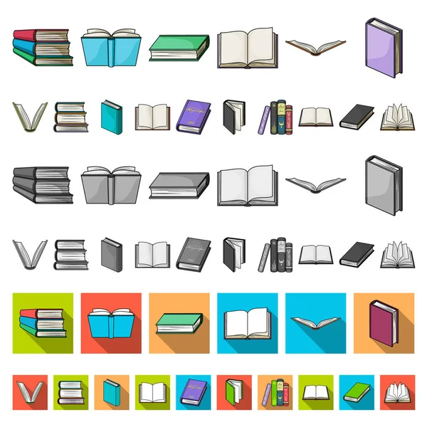 Kniha v kreslené ikony vazeb v kolekce sady pro design. Tištěné produkty vektorové ilustrace symbolů akcií web. — Stockový vektor