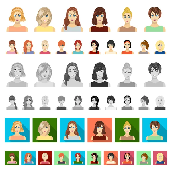 Mulheres s Vestuário desenhos animados ícones na coleção de conjuntos para design.Vestuário Variedades e Acessórios símbolo vetorial ilustração web estoque . —  Vetores de Stock