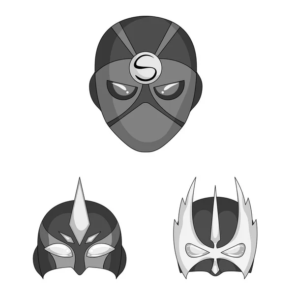 Diseño Vectorial Del Logotipo Del Héroe Máscara Colección Héroe Superhéroe — Archivo Imágenes Vectoriales