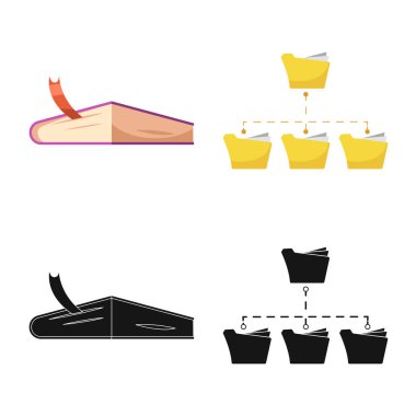 Eğitim ve öğrenme logo vektör tasarımı. Eğitim ve hisse senedi için okul vektör simge kümesi.