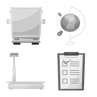Mal ve kargo işareti vektör Illustration. Ürünler ve ambar stok vektör çizim koleksiyonu.