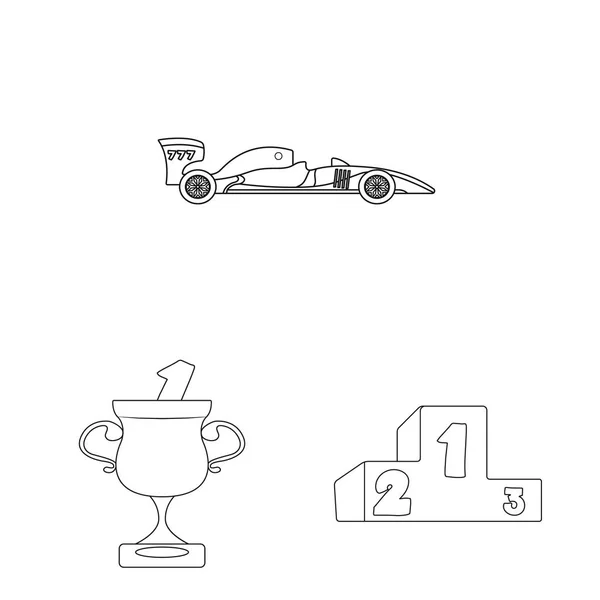 Araba ve ralli logo vektör Illustration. Araba ve yarış hisse senedi vektör çizim topluluğu. — Stok Vektör