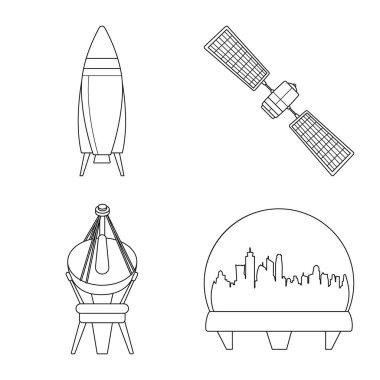 Mars ve uzay simge vektör Illustration. Mars ve gezegen hisse senedi simgesi için web topluluğu.