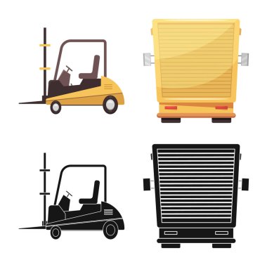 Mal ve kargo logo vektör Illustration. Ürünler ve ambar hisse senedi simgesi için web topluluğu.