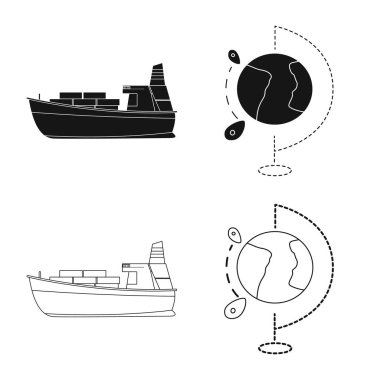 Mal ve kargo simge vektör Illustration. Ürünler ve ambar stok vektör çizim.