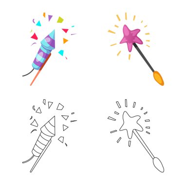 Parti ve Doğum günü simge vektör tasarımı. Parti ve kutlama hisse senedi simgesi için web topluluğu.