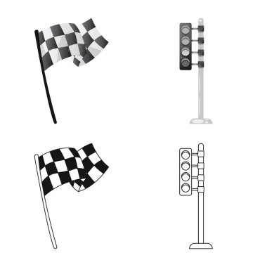 Araba ve ralli logo vektör Illustration. Araba ve yarış hisse senedi vektör çizim topluluğu.