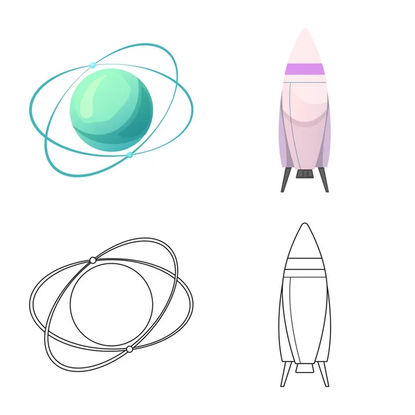 Objet isolé de mars et icône de l'espace. Ensemble de mars et icône de vecteur de planète pour le stock . — Image vectorielle