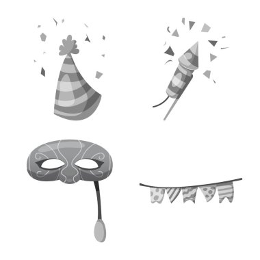 Parti ve Doğum günü simge vektör Illustration. Parti ve kutlama hisse senedi simgesi için web topluluğu.