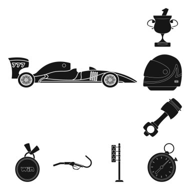 Araba ve ralli sembolü yalıtılmış nesne. Araba ve yarış hisse senedi simgesi için web topluluğu.