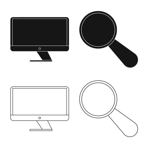 Diseño vectorial del icono de la educación y el aprendizaje. Conjunto de la educación y el símbolo de stock escolar para web . — Vector de stock