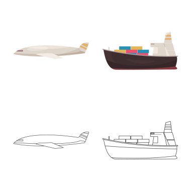 Mal ve kargo simge vektör Illustration. Ürünler ve hisse senedi için ambar vektör simge koleksiyonu.