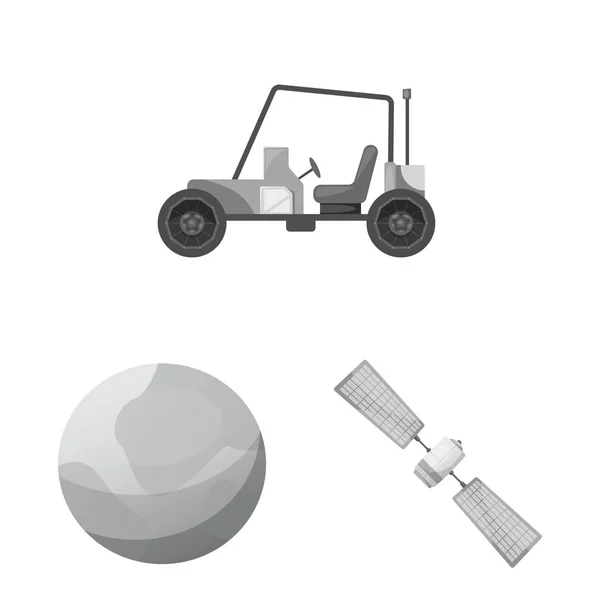 Vektorillustration av fördärvar och rymden symbol. Uppsättning av mars och planeten vektor ikonen för lager. — Stock vektor