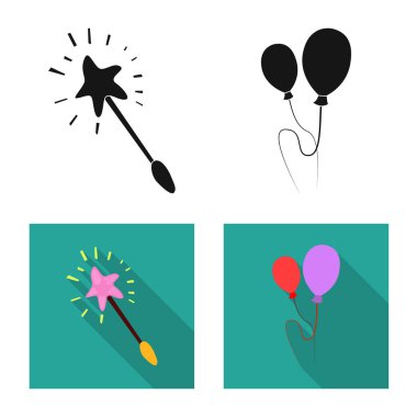 Parti ve Doğum günü simge vektör Illustration. Hisse senedi için kutlama ve parti vektör simge kümesi.