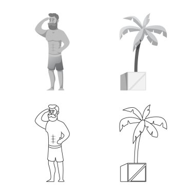 Havuzu ve yüzme simge vektör Illustration. Web için havuz ve etkinlik hisse senedi simgesi kümesi.