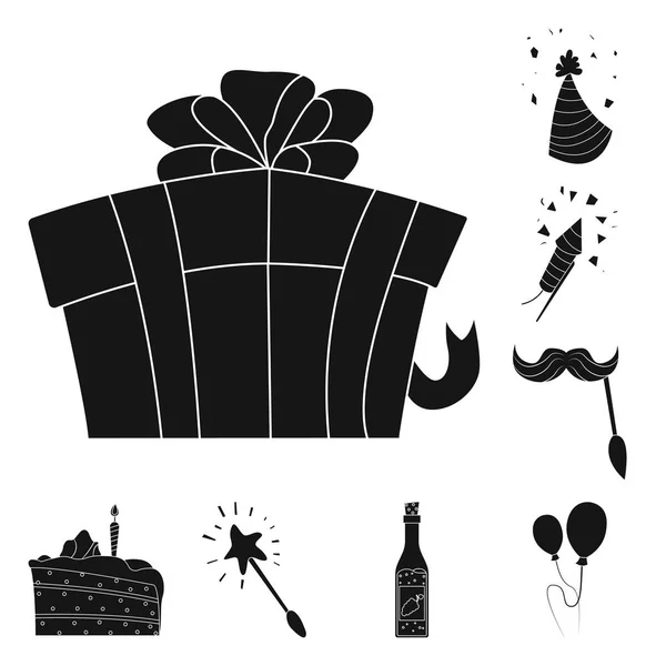 Векторный дизайн логотипа вечеринки и дня рождения. Набор векторной иллюстрации вечеринок и торжеств . — стоковый вектор