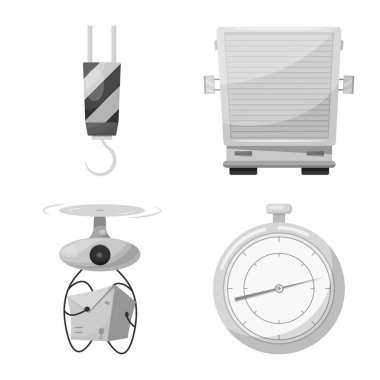 Eşya ve kargo işareti vektör tasarımı. Ürünler ve ambar stok vektör çizim.