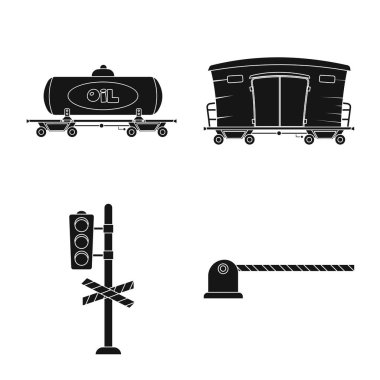 Tren tasarımı vektör ve işareti istasyonu. Tren ve bilet hisse senedi simgesi için web topluluğu.