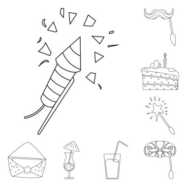 Parti ve Doğum günü logo vektör Illustration. Parti ve kutlama hisse senedi vektör çizim topluluğu.