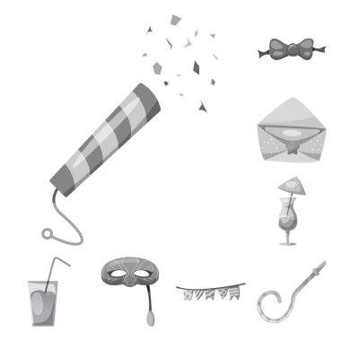 Parti ve Doğum günü logosu yalıtılmış nesne. Hisse senedi için kutlama ve parti vektör simge topluluğu.