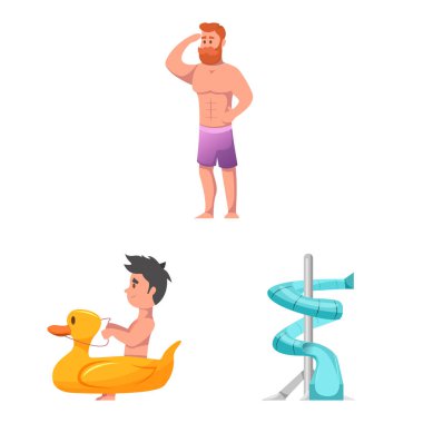 Havuzu ve yüzme logo vektör Illustration. Havuzu ve etkinlik hisse senedi vektör çizim topluluğu.