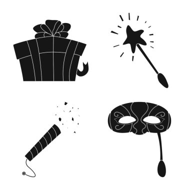Parti ve Doğum günü sembolü yalıtılmış nesne. Parti ve kutlama hisse senedi vektör çizim topluluğu.