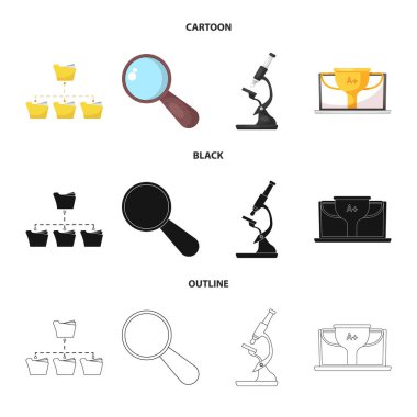 Eğitim ve öğrenme simgesi izole nesne. Eğitim ve okul vektör simgesini hissenin koleksiyonu.