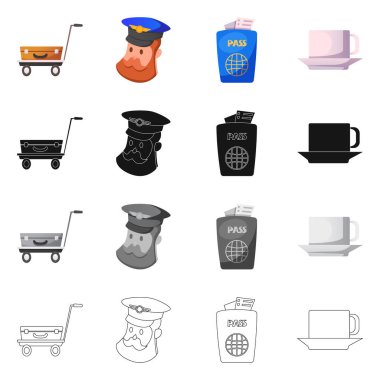 Havaalanı ve uçak sembolü yalıtılmış nesne. Havaalanı ve uçak hisse senedi simgesi için web topluluğu.