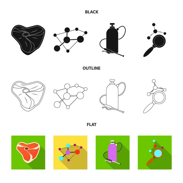 Geïsoleerde object van en teken. Verzameling en vector pictogram voor voorraad. — Stockvector