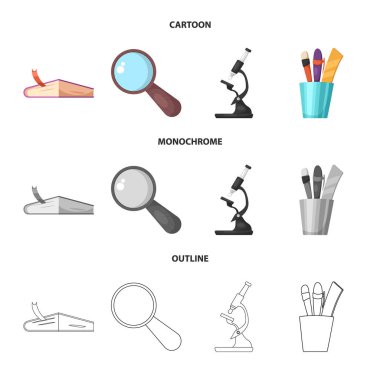 Eğitim ve öğrenme logo vektör tasarımı. Eğitim ve okul hisse senedi simgesi web için set.