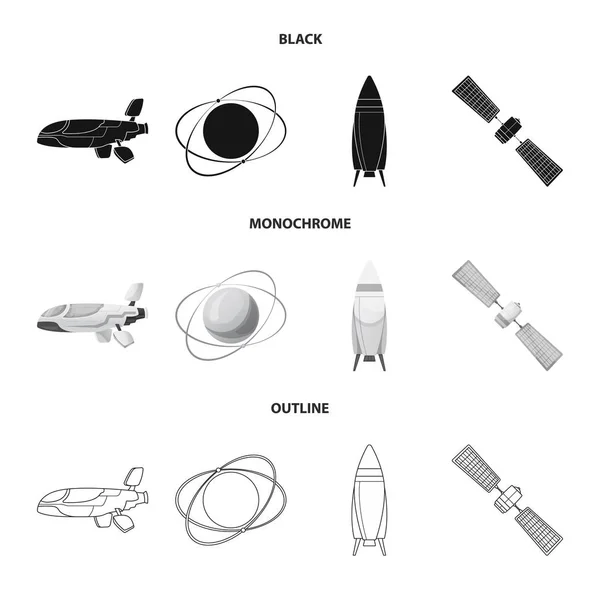 Objeto aislado de marte y signo espacial. Colección de marte y planeta stock vector ilustración . — Archivo Imágenes Vectoriales